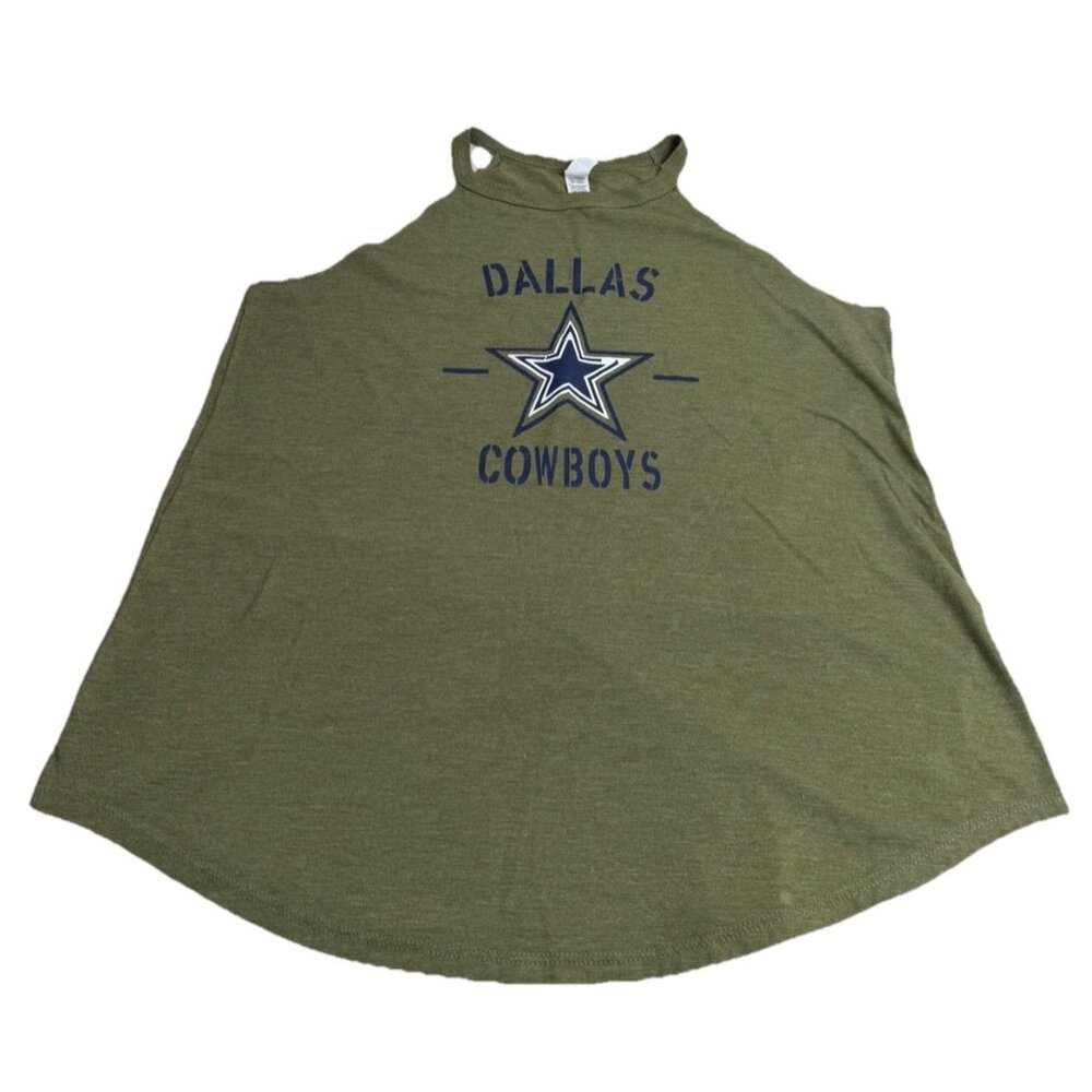 District Dallas Cowboys Large Green Swing Tank Soft Lightweight-see Descrip GUC